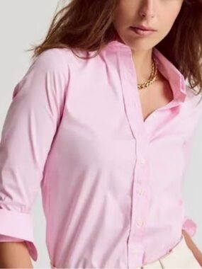 Banana Republic Light Pink Petite Button-Up Shirt - 0P